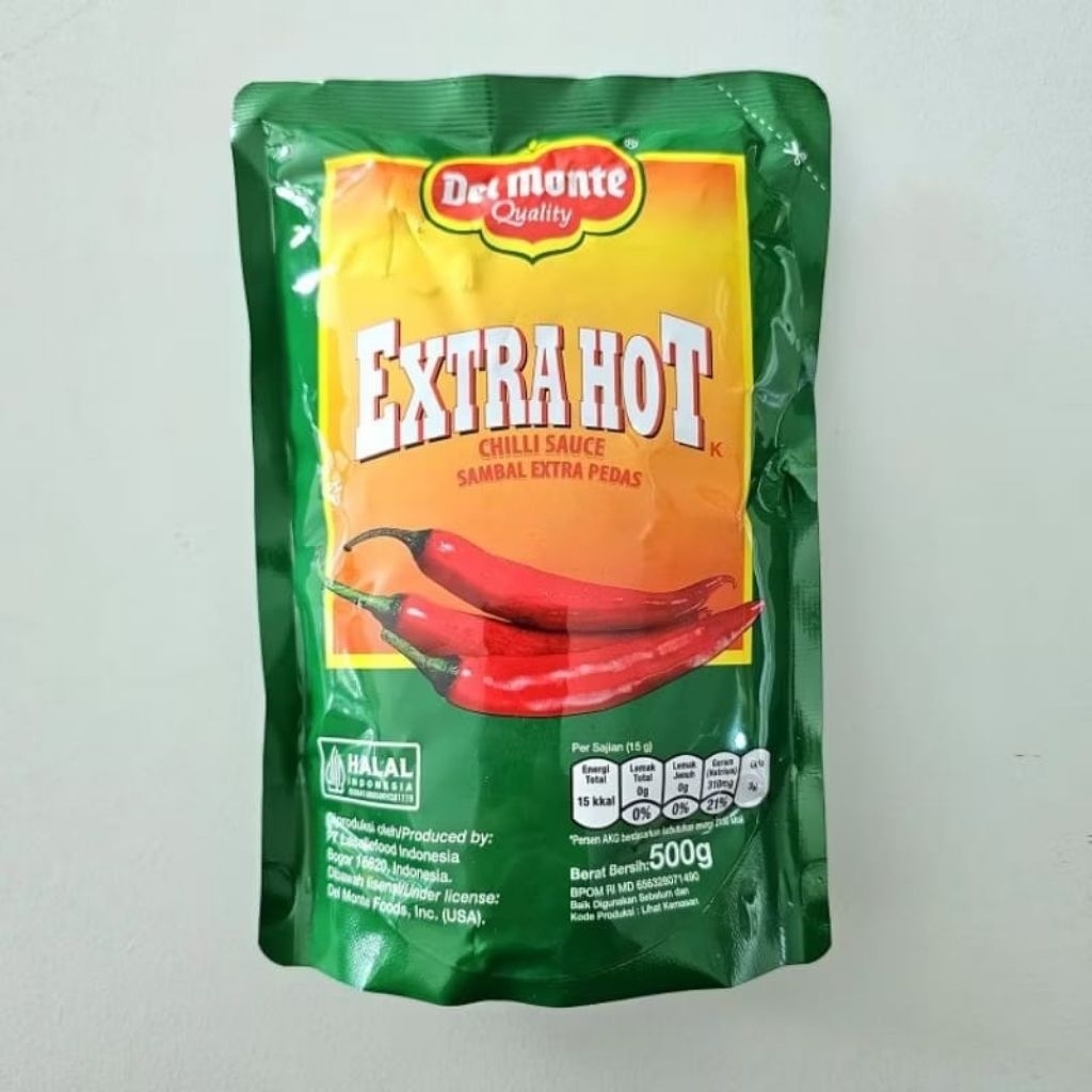 

Del monte saus cabai extra hot 500gram