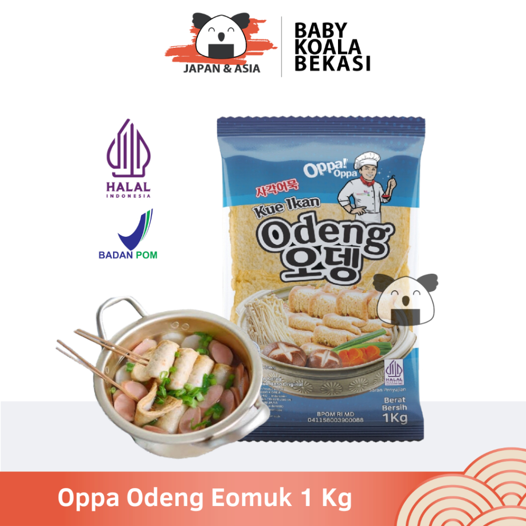 

OPPA Odeng Eomuk Korea Fish Cake 1 Kg Halal | Odeng Kotak | Fish Cake -BKB