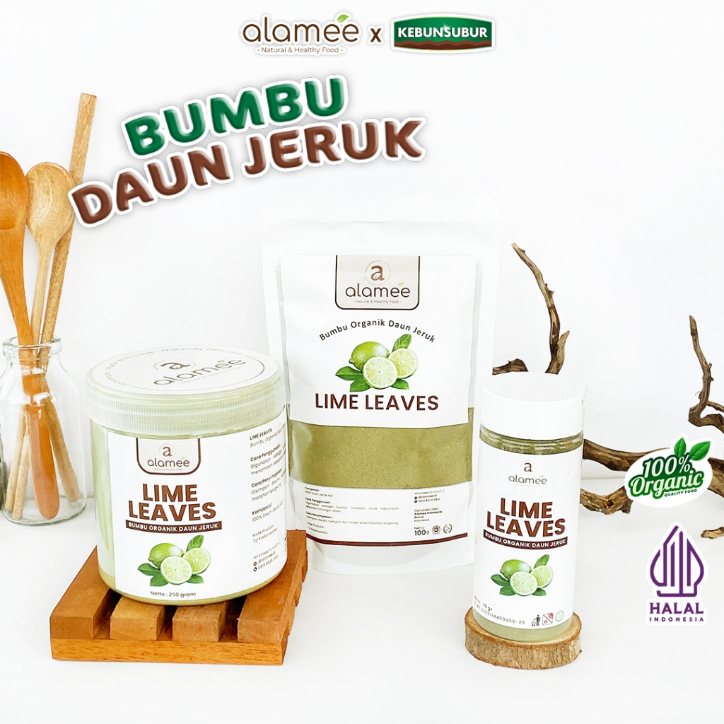 

ALAMEE Daun Jeruk Bubuk Lime Powder Bumbu Dapur Instan Organik Murni Asli Seasoning Kebunsubur