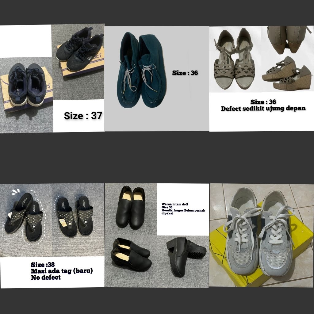 preloved wedges, sepatu, sandal