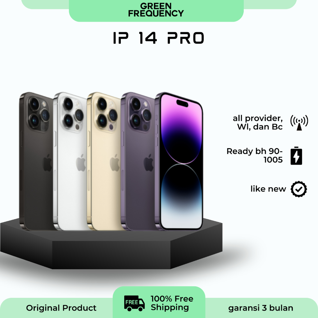 ALL OPERATOR iPhone 14Pro 128GB 256GB 512GB Second Like New Factory Unlock Permanen ESim Dual Sim