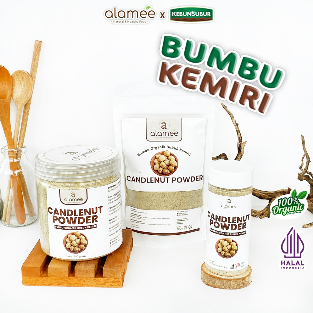 

ALAMEE Kemiri Bubuk Candlenut Powder Bumbu Dapur Organik Masak Murni Asli Seasoning