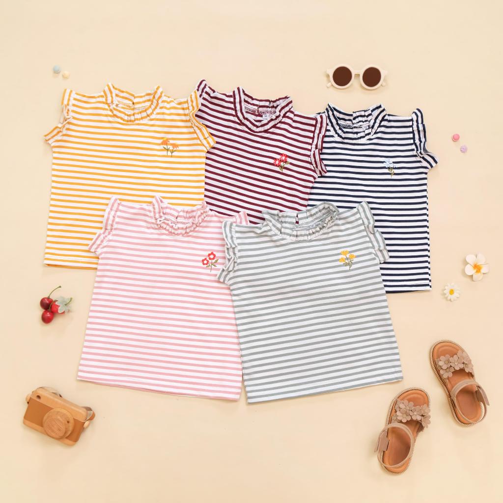 SALMA TOP // kaos anak / baju anak perempuan / atasan anak / baju anak motif garis-garis