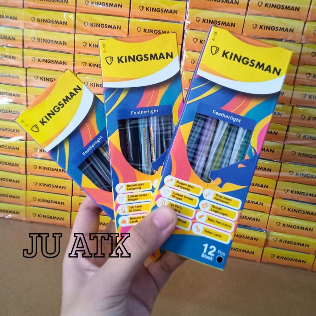 

GROSIR 3 PACK PULPEN KINGSMAN Tinta Hitam (36 Biji)