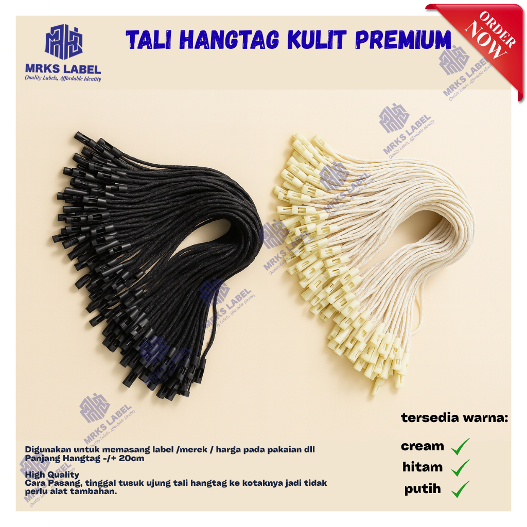 

TALI HANGTAG READY/PANJANG 19CM/TALI LOOPIN/TALI TAG BAJU