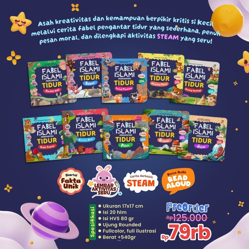 Pre order Seri Fabel Islami Pengantar Tidur. ZYD