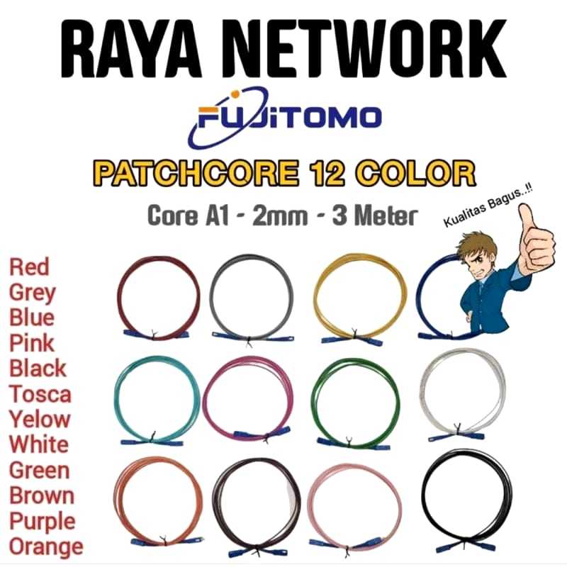 FUJITOMO PATCHCORE 2MM 3M - 12 COLOR