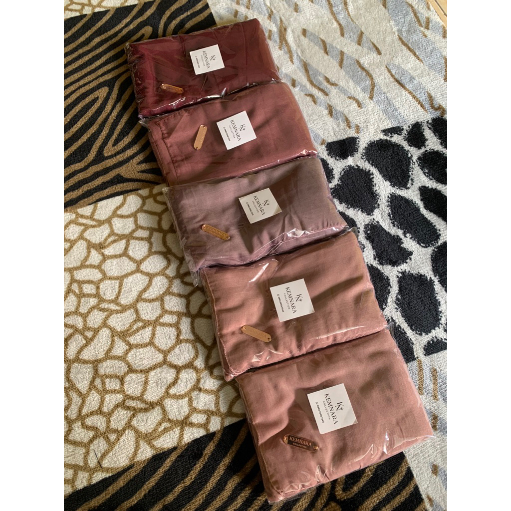 HIJAB KEMNARA - Hijab Paris Jadul Polos Elegan Warna Pastel