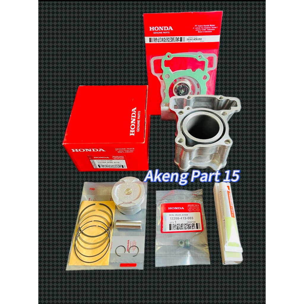 Blok Seher komplit K56 Topset Lem Honda CB150R NEW-LED/CBR150 LED/Sonic 150R/GTR 150 ORI lokal