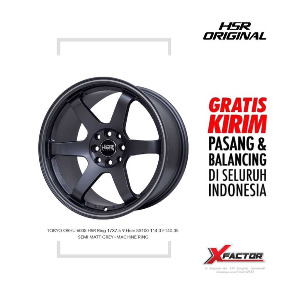 VELG MOBIL HSR R17 HSR TOKYO OSHU 6008 HSR R17X75/9 H8X100-114,3 ET40/35 SMG/MR