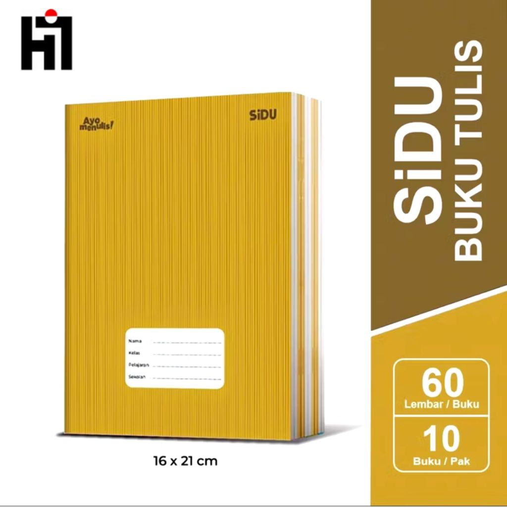 

BUKU TULIS SIDU SAMPUL COKLAT ISI 60 LEMBAR / 1 PACK (10 BUKU)