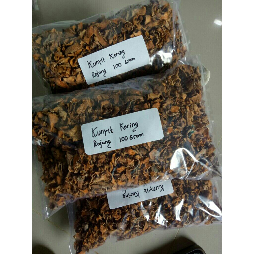 

Kunyit kering rajang tipis (100gr) curcuma longa rempah herbal