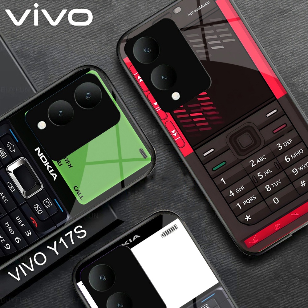 Case VIVO Y17S - Casing VIVO Y17S Terbaru ( HP M47) Silikon Hp VIVO Y17S - Softcase Glass - Kesing H