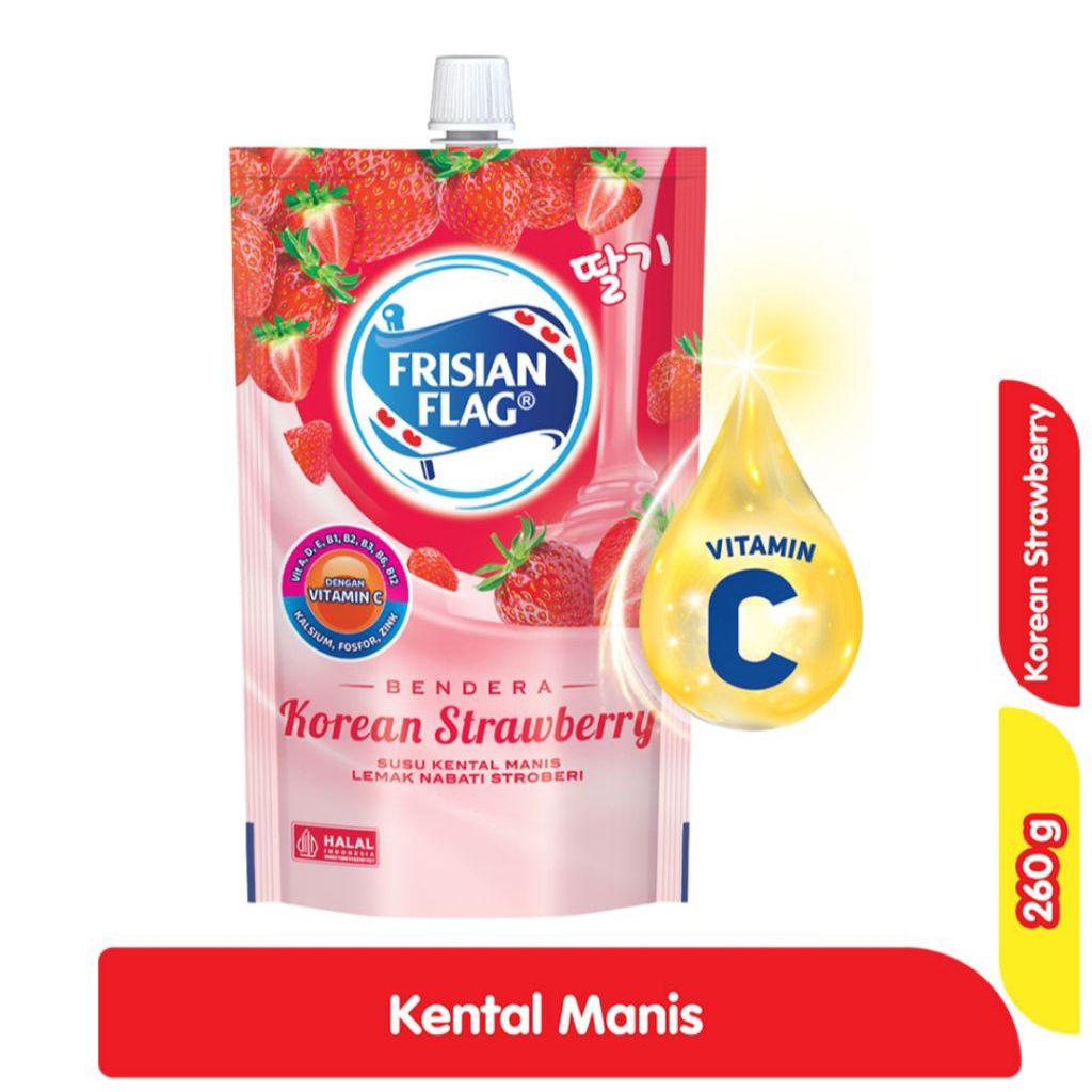 

FRISIAN FLAG Kental Manis Korean Strawberry 260 g