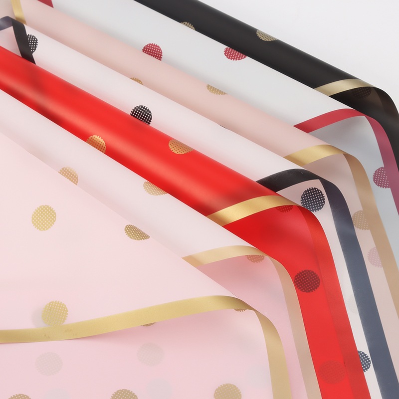 

(20LEMBAR) Cellophane motif polkadot / kertas wrapp flower totol