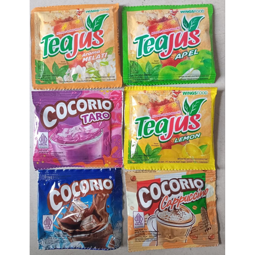 

Teajus, Cocorio dan Minuman Bubuk Instan Sachetan Lainnya