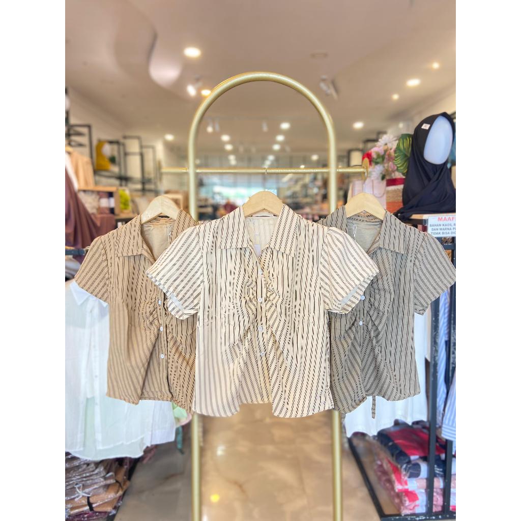 Kemeja Wispie Tali Belakang Lengan Pendek