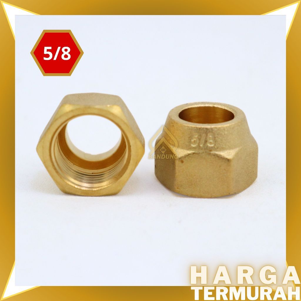 NUT NEPEL AC 5/8 | DOUBLE NEPEL | NAT NEPEL PIPA AC | NAT AC | NEPEL AC 1/2PK - 5OK I DOBEL NEPEL AC