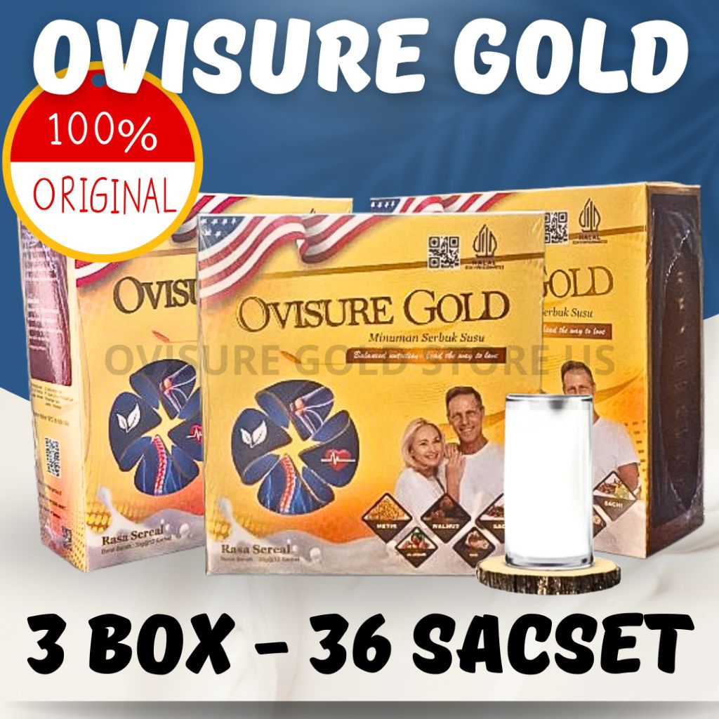 

3 BOX OVISURE GOLD SUSU LANSIA UNTUK TULANG DAN SENDI ASLI IMPOR USA