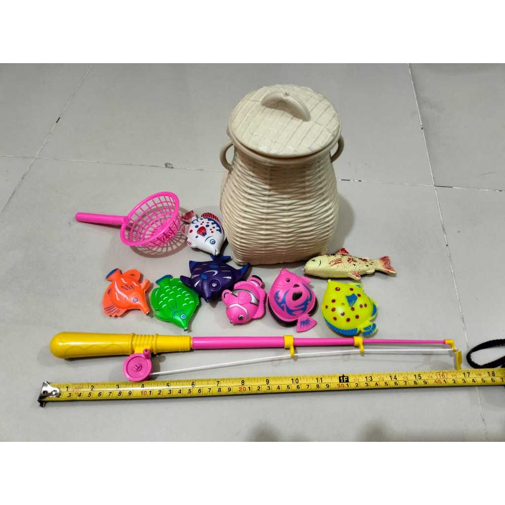 mainan keranjang ikan / pancingan ikan magnet joran SS1395 1set