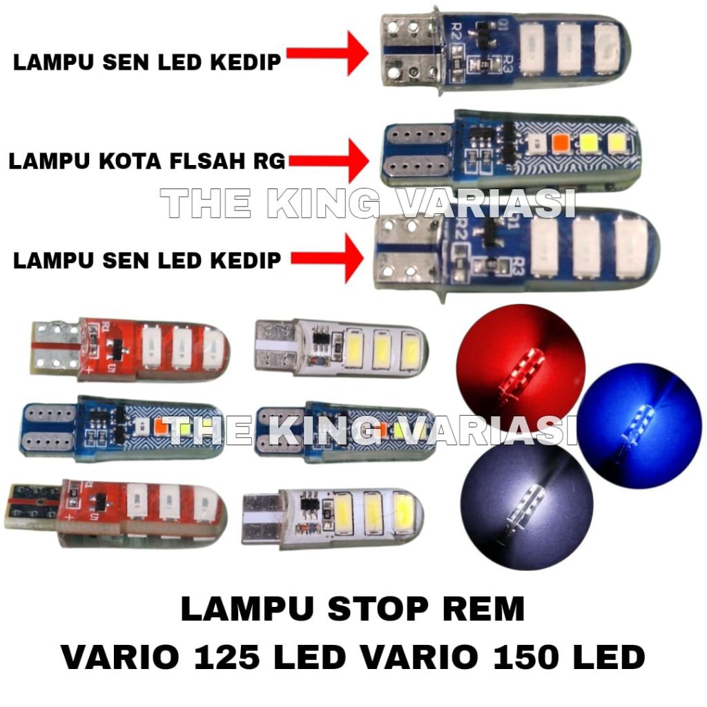 Paket lampu stop rem + lampu senja RGB flash vario 125 LED 150 LED / Lampu stop rem belakang motor V