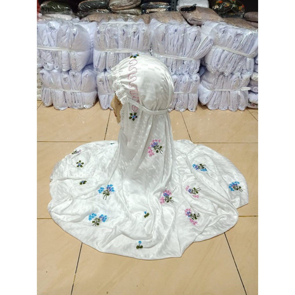 Laykha - Mukena Terusan Sutra Blitz sulam tabur