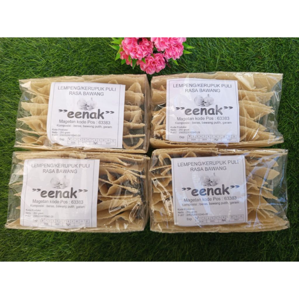 

Krupuk Lempeng | Krupuk Puli rasa bawang | Kemasan 260 gr | Krupuk Mentah.