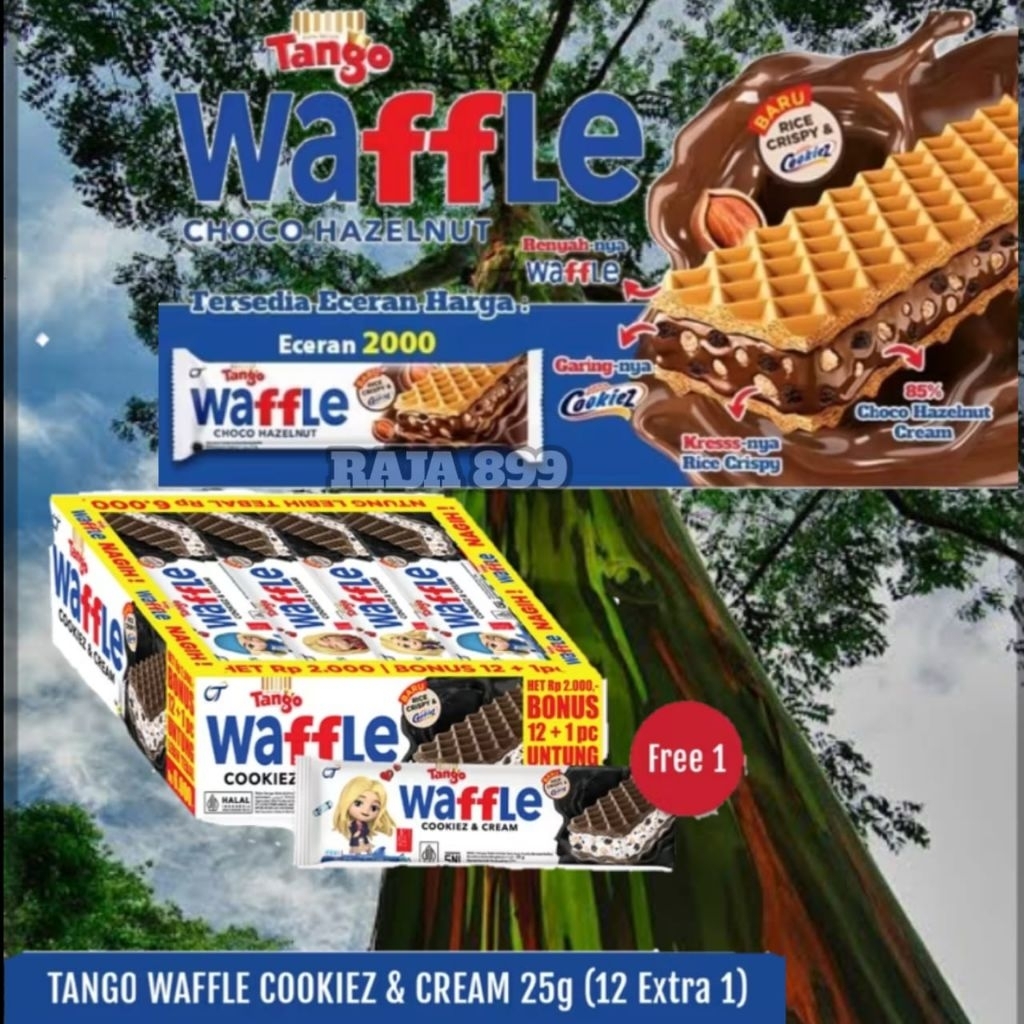 

TANGO WAFFLE CHOCO HAZELNUT | COOKIES & CREAM BOX ISI 12 PCS
