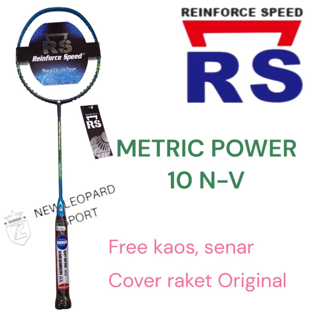 Raket Badminton RS Metric Power 10 N-V/ Raket Badminton Reinforce Speed