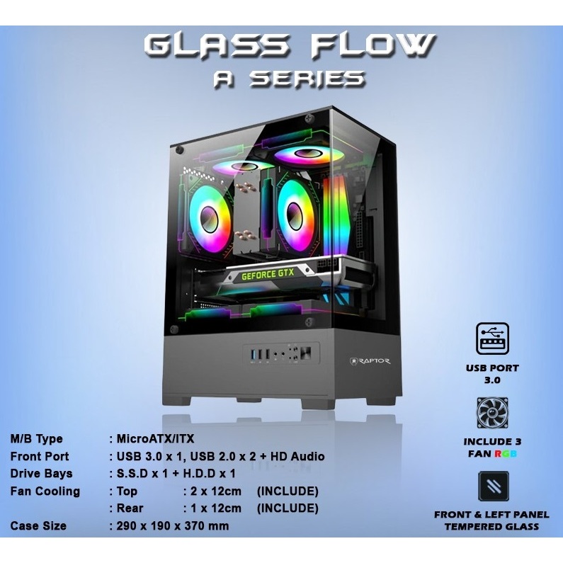 PC GAMING+ DESAIN +STANDAR FULL SET RGB
