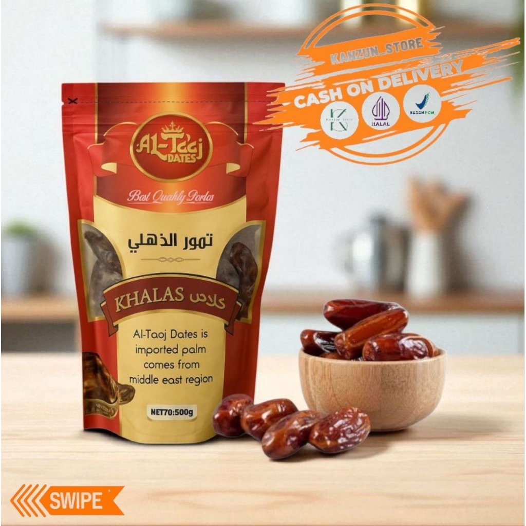 

Al Taaj Dates Kurma Khalas 500 Gram - Kurma Kholas