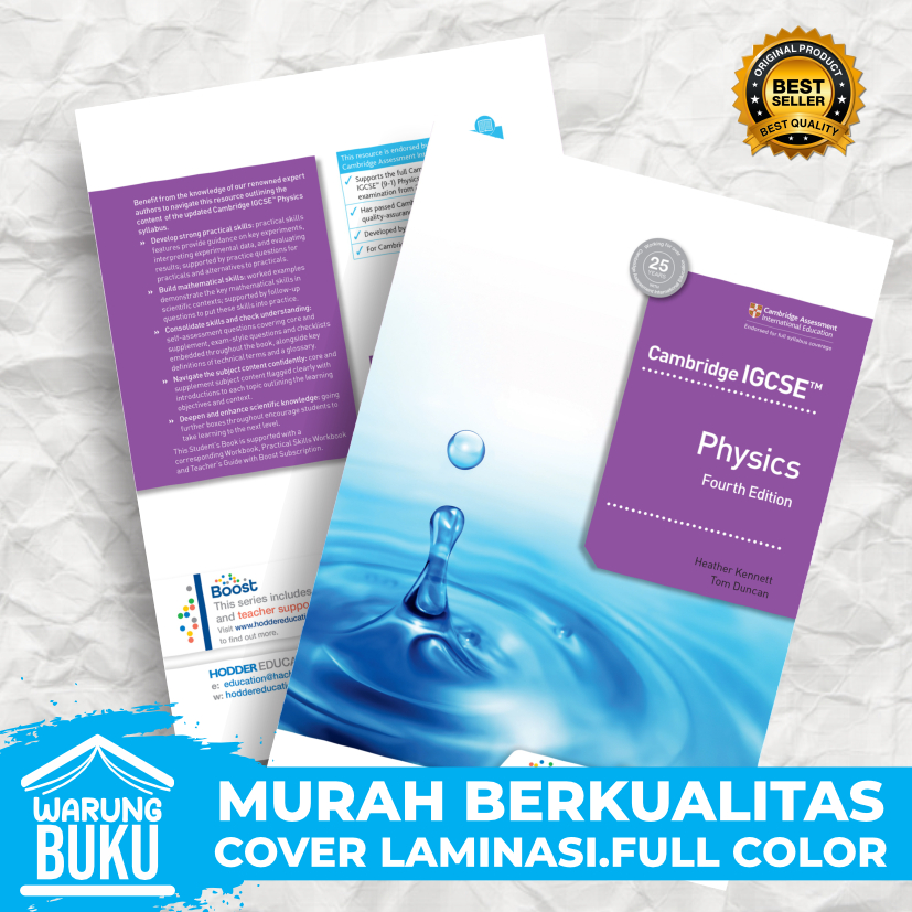 

Buku Cambridge IGCSE Physics Fourth Edition berwarna bukan hasil fotokopi. A4
