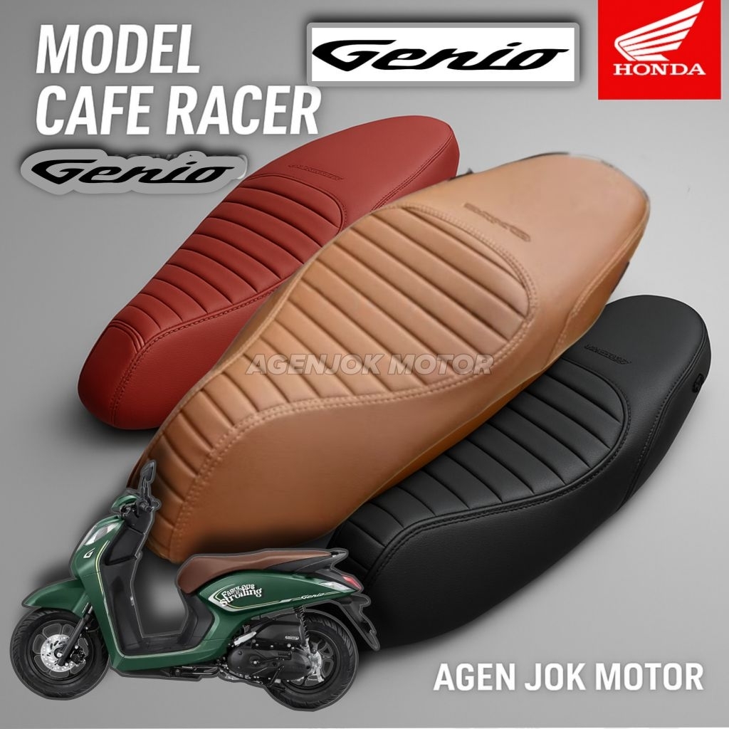 Jok Motor Genio Model Cafe Racer Tebal Busa Press – Mudah Dipasang Sendiri Tanpa Tukang Jok – Bisa C