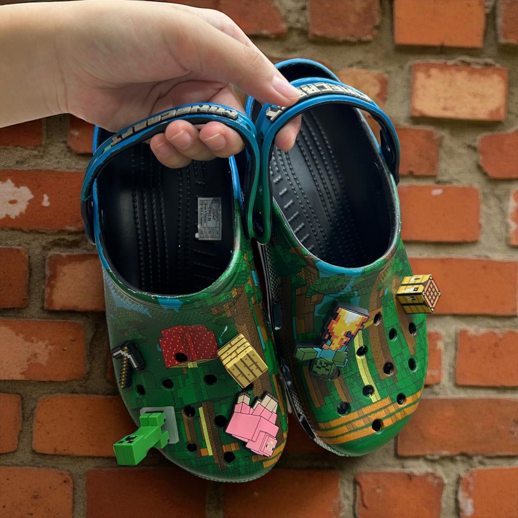 Sandal Crocs Minecraft Clog Kids | Sendal Classic Anak & Dewasa Kekinian