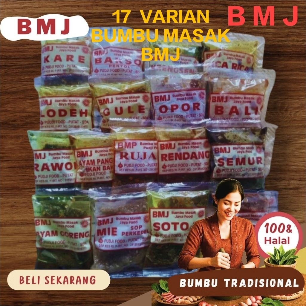 

BMJ / 17 VARIAN BUMBU / BUMBU MASAK JAYA FOOD / BUMBU MASAK INSTAN