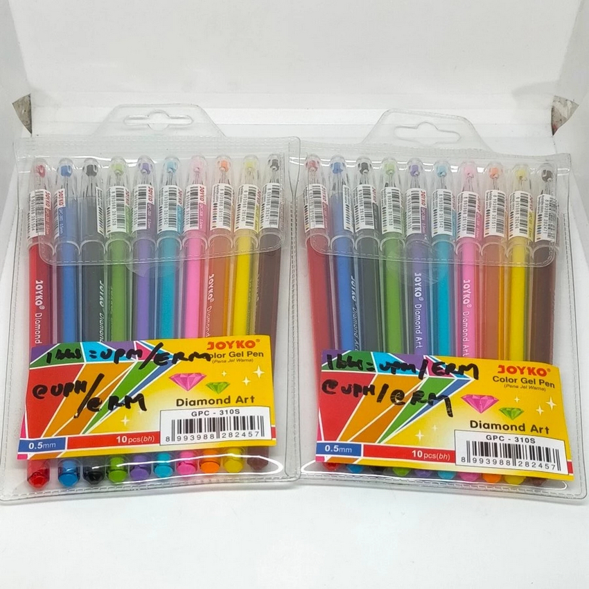 

oyko colour gel pen Diamond art - pen gel warna Joyko 10 warna 0.5 mm 0,5 mm Ori 100% Original Asli Authentic