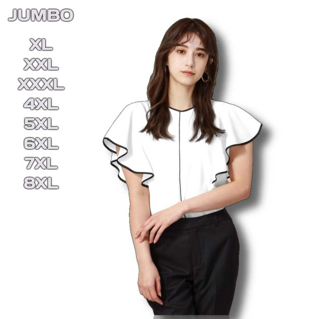 BLOUSE WANITA LENGAN PENDEK ATASAN WANITA DEWASA / BLOUSE WANITA SIZE JUMBO