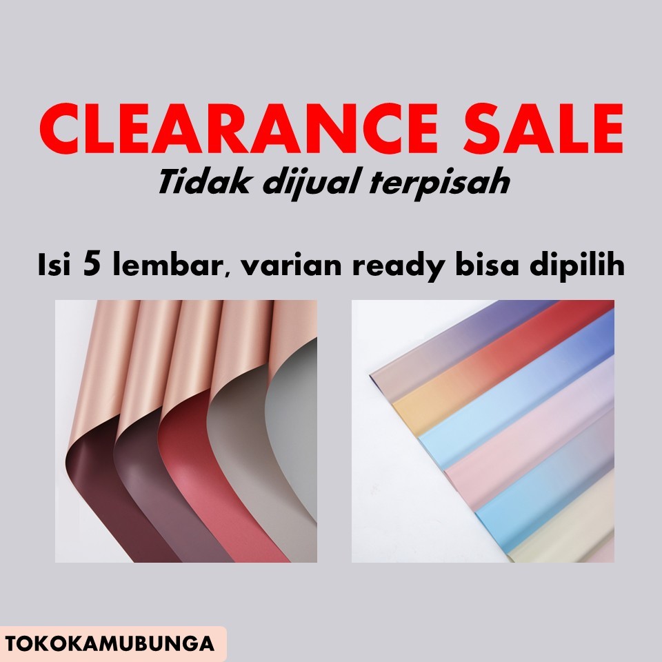 

[CLEARANCE SALE] Cellophane Kertas Buket Rose Gold Gradient | Flower Wrapping Paper / Kertas Bunga
