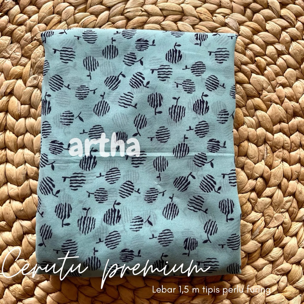 kain ceruty mid yoryu motif bunga bahan gamis ceruty motif