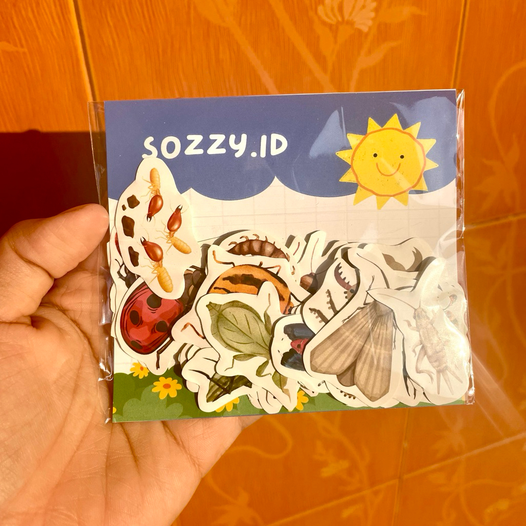 

32 Stiker edukasi serangga lucu aesthetic murah sticker tempel