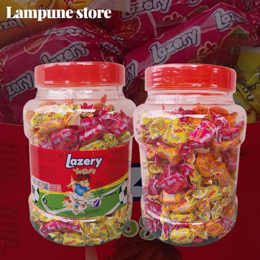 PERMEN LAZERY YOGURT ISI 200 BUTIR