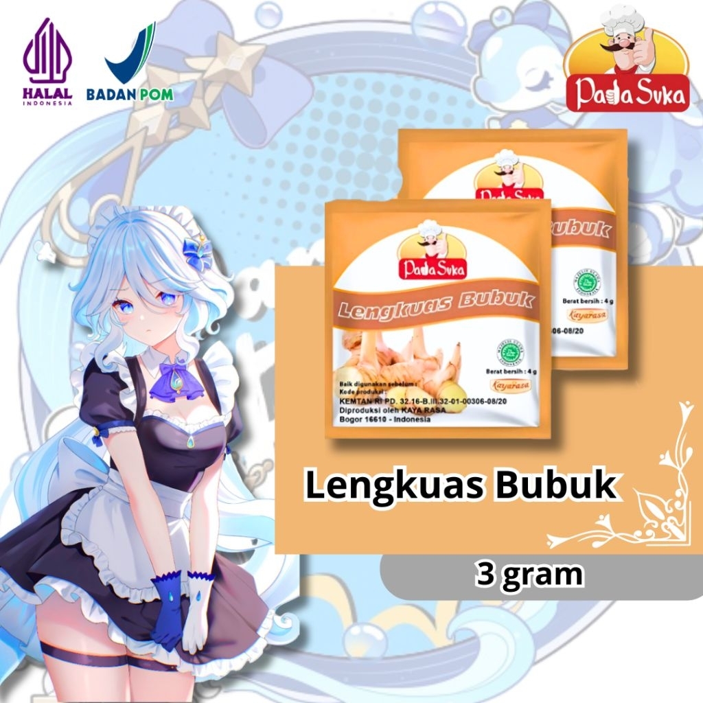 

Padasuka Lengkuas Bubuk Sachet 3gr | Renceng, Pack, Dus