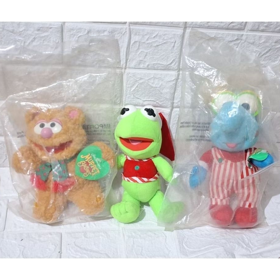 boneka kermit kodok hijau brand original muppet babies mcd mcdonalds mata keras klasik rare jadul