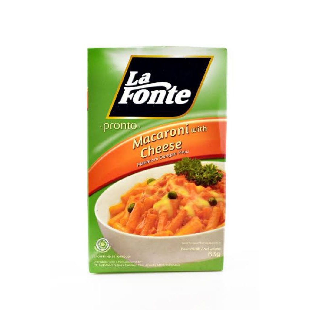 

La Fonte Macaroni With Cheese Makaroni Dengan Keju 63 gram