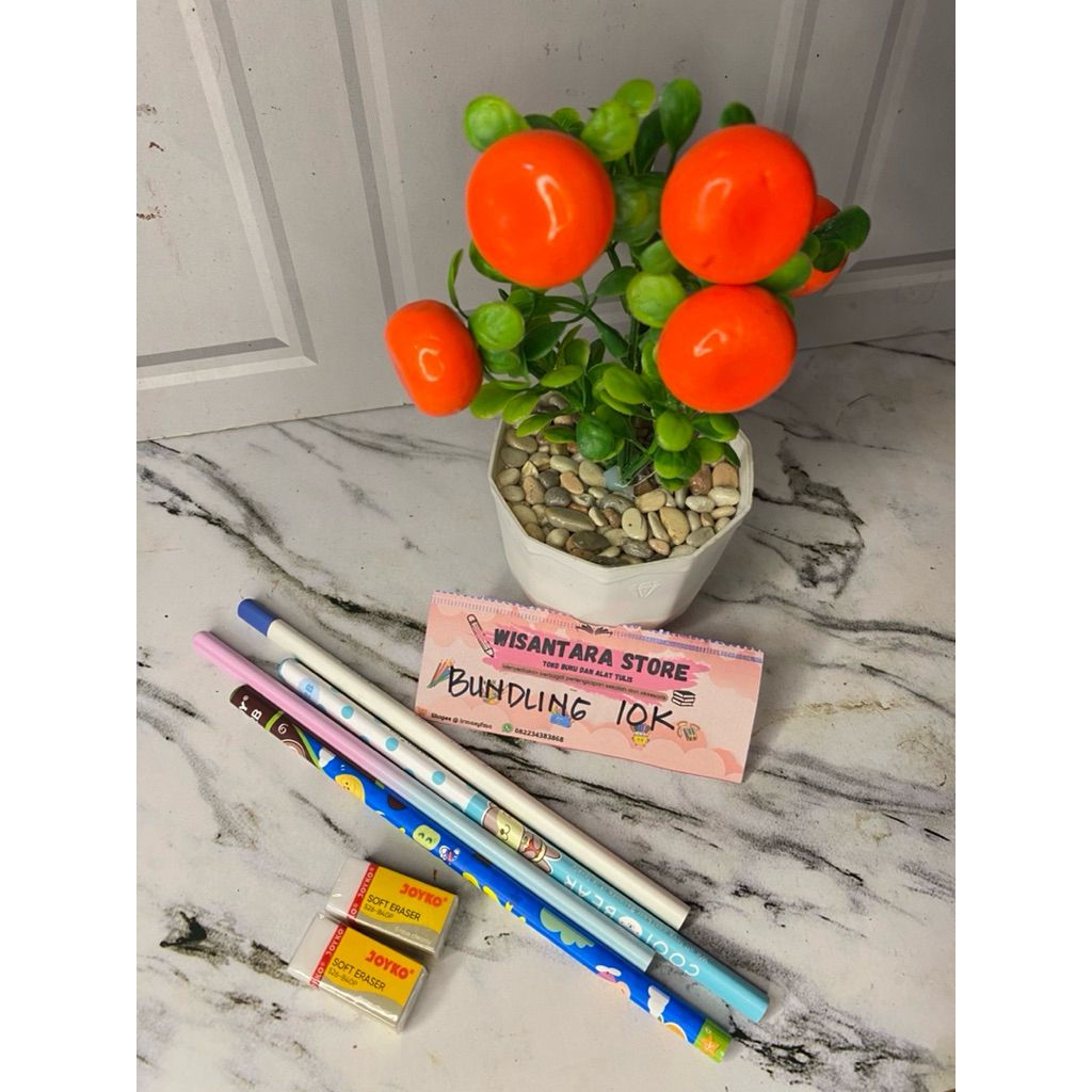 

PAKET BUNDLING (pensil, pulpen, penggaris , penghapus , tipe x) | bundling murah meriah alat tulis
