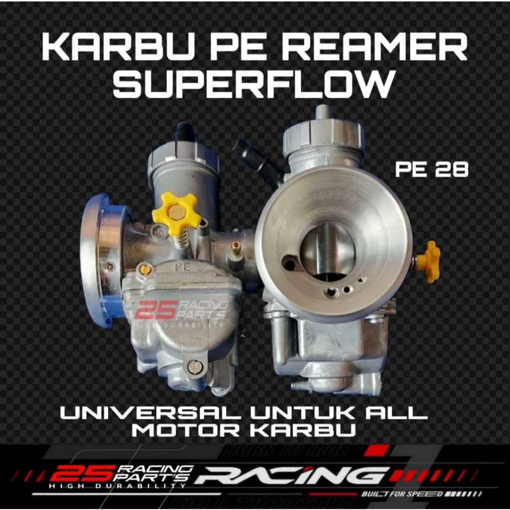 karburator Karbu PE Reamer SUPER FLOW keihin pe28 pe24 pe26 original mio beat JUPITER SUPRA rx king 