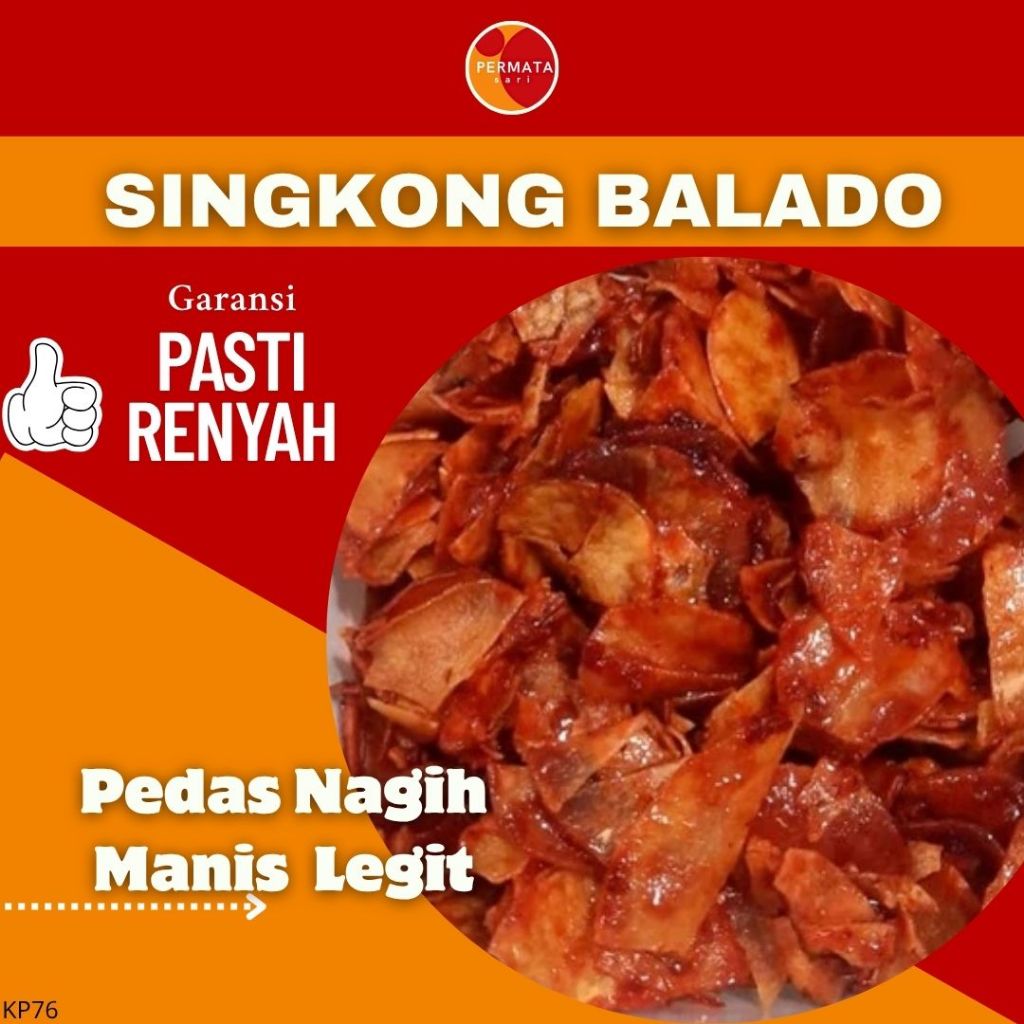 

Singkong Balado 100Gram±/Keripik Singkong Pedas Manis/Snack Singkong Renyah