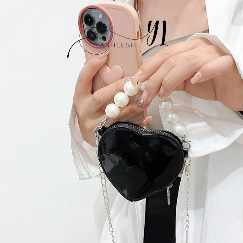TAS SELEMPANG & DOMPET WANITA MINI LOVE (+MUTIARA) NEW 2025