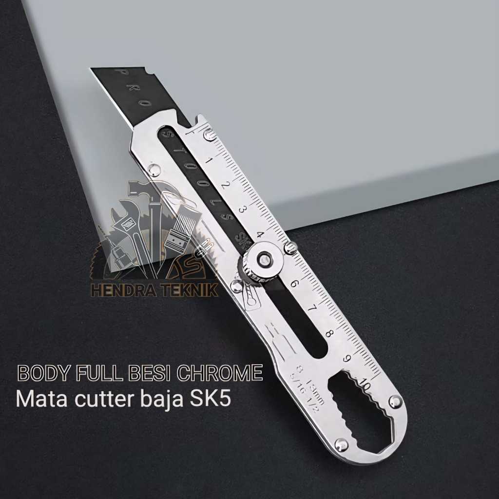 

KATER BESAR SERBAGUNA CUTTER BODY BESI PISAU CUTTER MODEL PUTAR PLAT CHROME 18MM