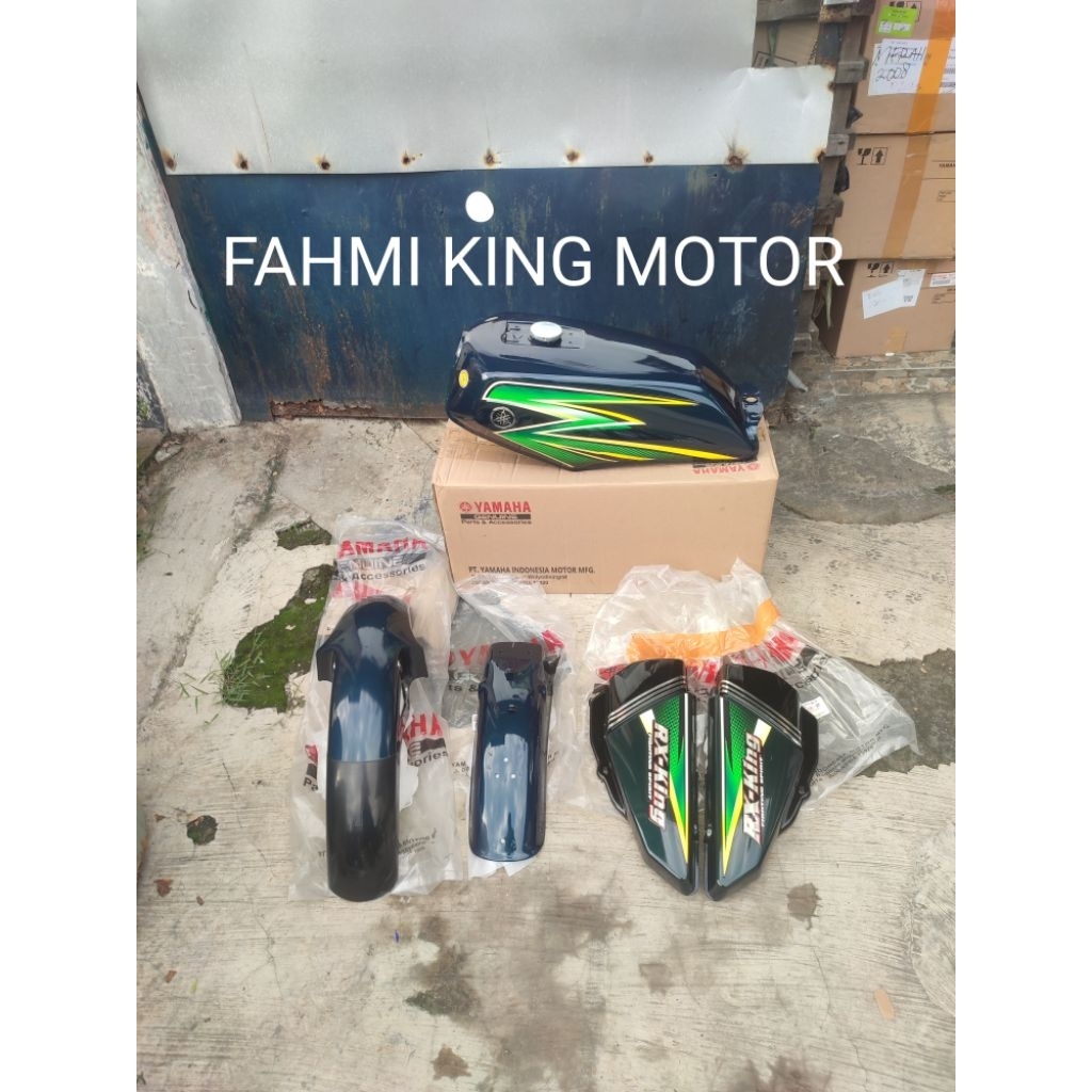 TANGKI BAJU BODY SET RX KING NEW HIJAU 2003 ORIGINAL YGP GRES BARU KOMPLIT SIAP PAKAI